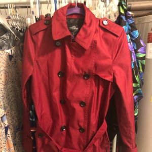 New Coach Burgundy Rain Coat